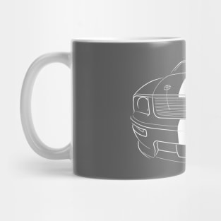 Ford Mustang GT - front stencil, white Mug